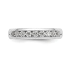 14k White Gold 1/2 carat Lab Grown Diamond VS/SI+ G+ Nine Stone Complete Fashion band