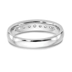 14k White Gold 1/2 carat Lab Grown Diamond VS/SI+ G+ Nine Stone Complete Fashion band