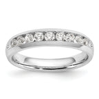 14k White Gold 1/2 carat Lab Grown Diamond VS/SI+ G+ Nine Stone Complete Fashion band
