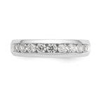 14k White Gold 5/8 carat Lab Grown Diamond VS/SI+ G+ Nine Stone Complete Fashion band