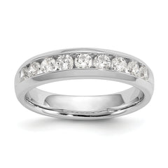 14k White Gold 5/8 carat Lab Grown Diamond VS/SI+ G+ Nine Stone Complete Fashion band