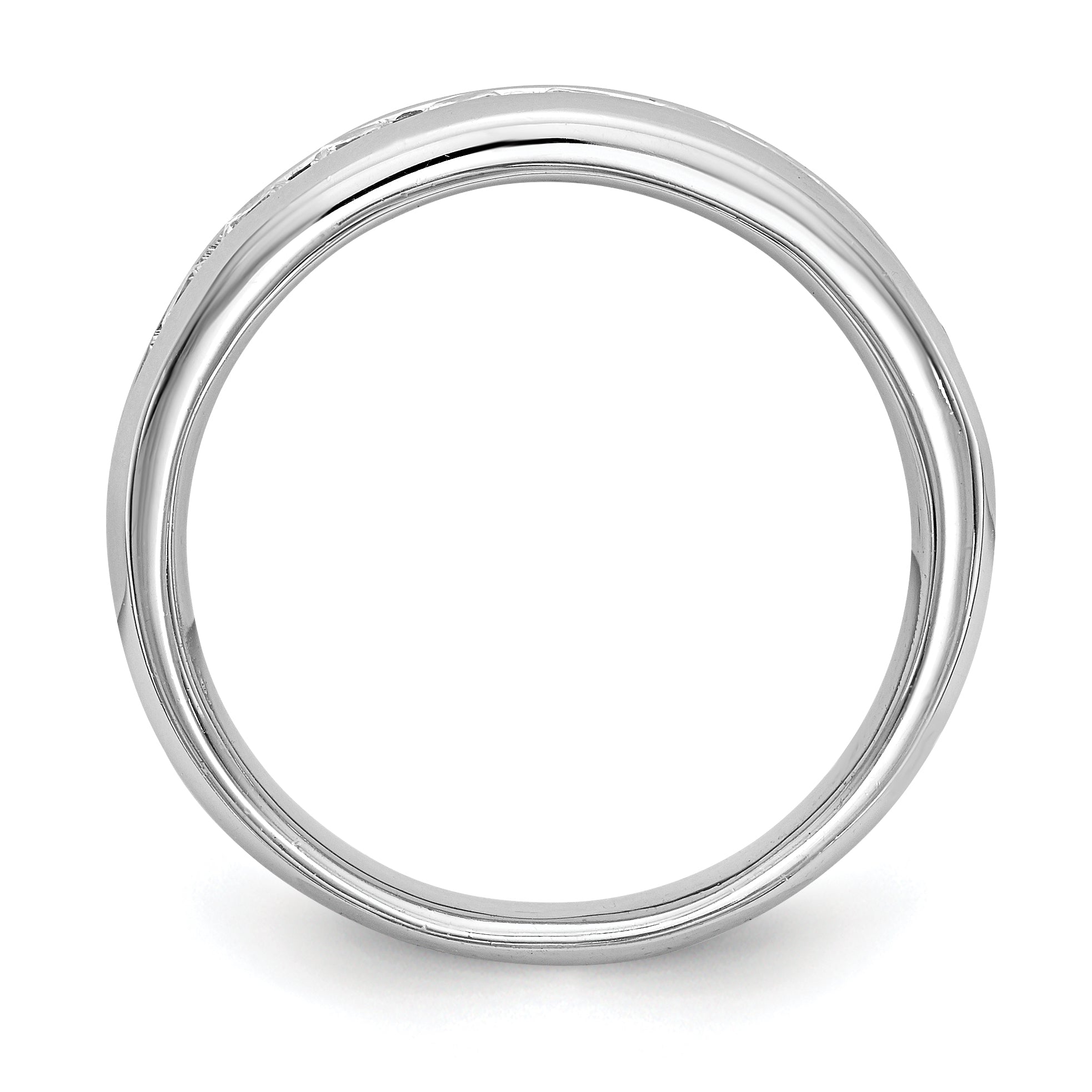 14k White Gold 3/4 carat Lab Grown Diamond VS/SI+ G+ Nine Stone Complete Fashion band