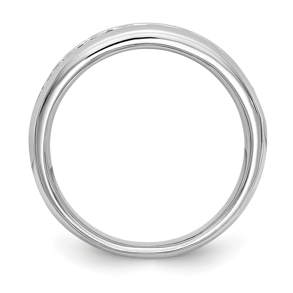 14k White Gold 3/4 carat Lab Grown Diamond VS/SI+ G+ Nine Stone Complete Fashion band