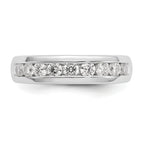 14k White Gold 3/4 carat Lab Grown Diamond VS/SI+ G+ Nine Stone Complete Fashion band