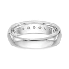 14k White Gold 3/4 carat Lab Grown Diamond VS/SI+ G+ Nine Stone Complete Fashion band