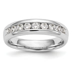 14k White Gold 3/4 carat Lab Grown Diamond VS/SI+ G+ Nine Stone Complete Fashion band