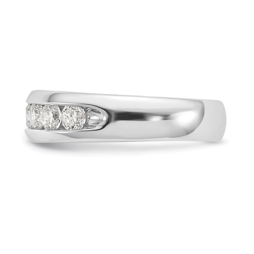14k White Gold 1 carat Lab Grown Diamond VS/SI+ G+ Nine Stone Complete Fashion band