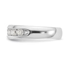 14k White Gold 1 carat Lab Grown Diamond VS/SI+ G+ Nine Stone Complete Fashion band