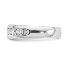 14k White Gold 1 carat Lab Grown Diamond VS/SI+ G+ Nine Stone Complete Fashion band
