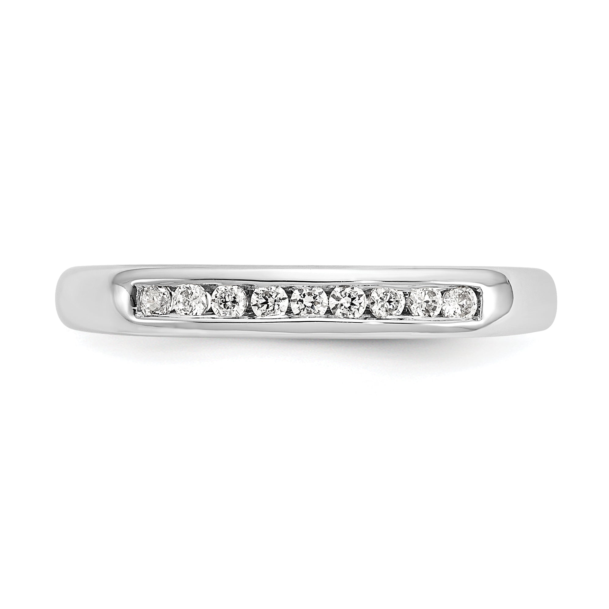 14k White Gold 1 carat Lab Grown Diamond VS/SI+ G+ Nine Stone Complete Fashion band