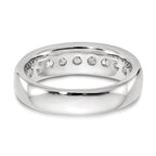 14k White Gold 1 carat Lab Grown Diamond VS/SI+ G+ Nine Stone Complete Fashion band