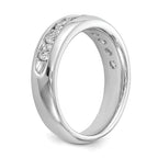 14k White Gold 1 carat Lab Grown Diamond VS/SI+ G+ Nine Stone Complete Fashion band
