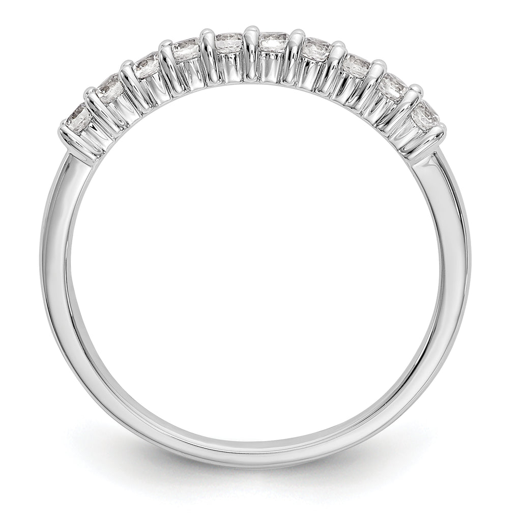 14k White Gold 1 carat Lab Grown Diamond VS/SI+ G+ Ten Stone Complete Fashion band