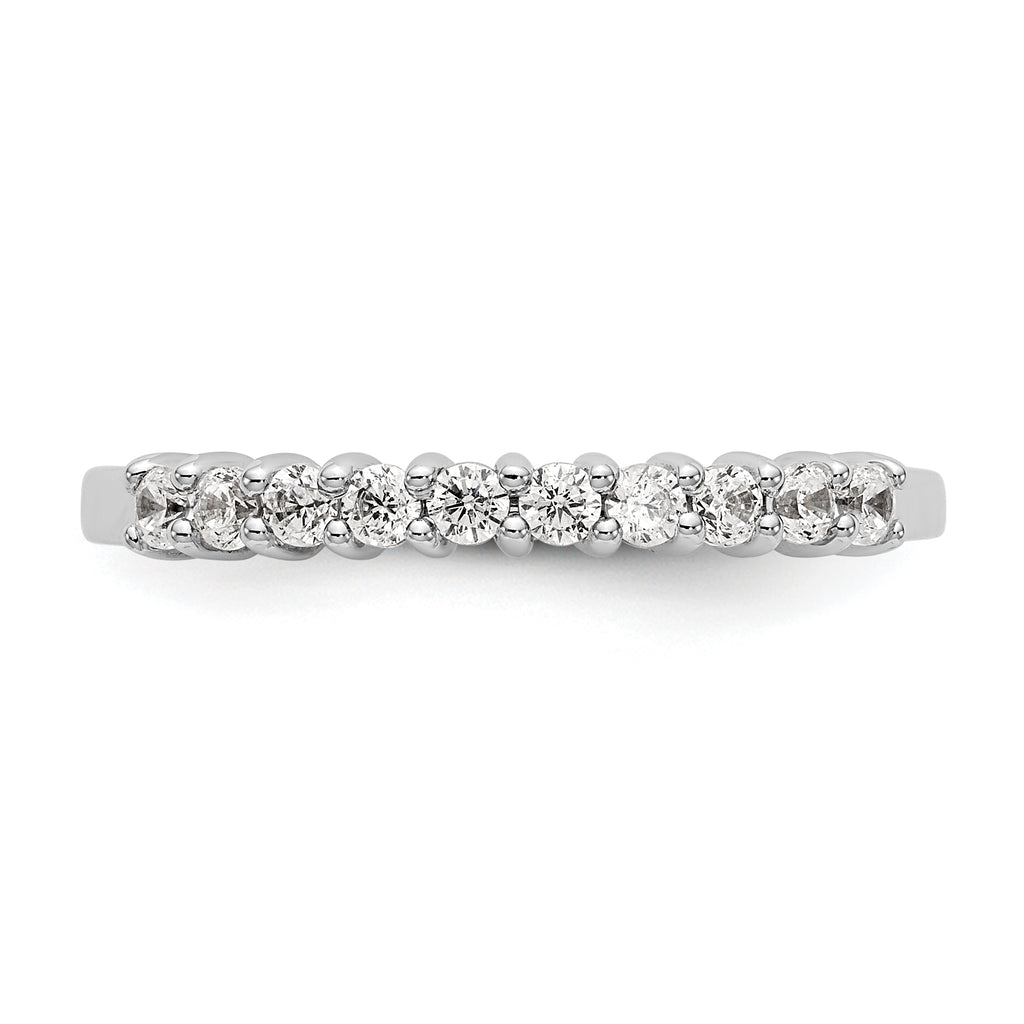 14k White Gold 1 carat Lab Grown Diamond VS/SI+ G+ Ten Stone Complete Fashion band