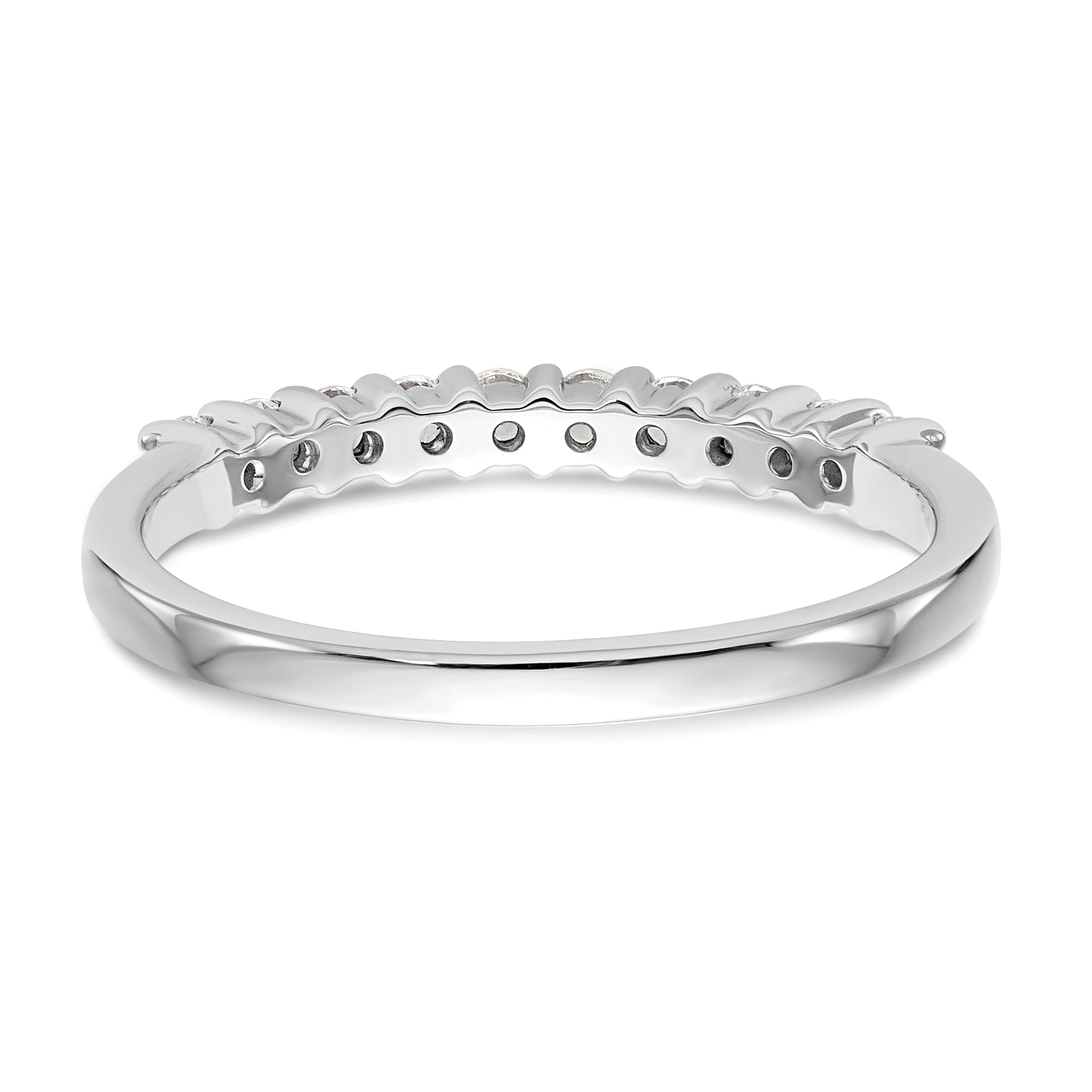 14k White Gold 1 carat Lab Grown Diamond VS/SI+ G+ Ten Stone Complete Fashion band