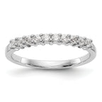 14k White Gold 1 carat Lab Grown Diamond VS/SI+ G+ Ten Stone Complete Fashion band