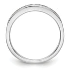 14K White Gold 11-Stone 1/3 carat Complete Round Diamond Channel Band