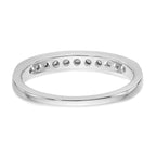 14K White Gold 11-Stone 1/3 carat Complete Round Diamond Channel Band