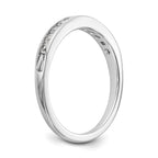 14K White Gold 11-Stone 1/3 carat Complete Round Diamond Channel Band