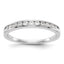 14K White Gold 11-Stone 1/3 carat Complete Round Diamond Channel Band