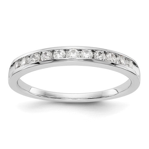 Lab-Grown Diamond Channel Band in 14K White Gold (1/3 ct. tw.), Size 7 - Sophia Jewelers Main image