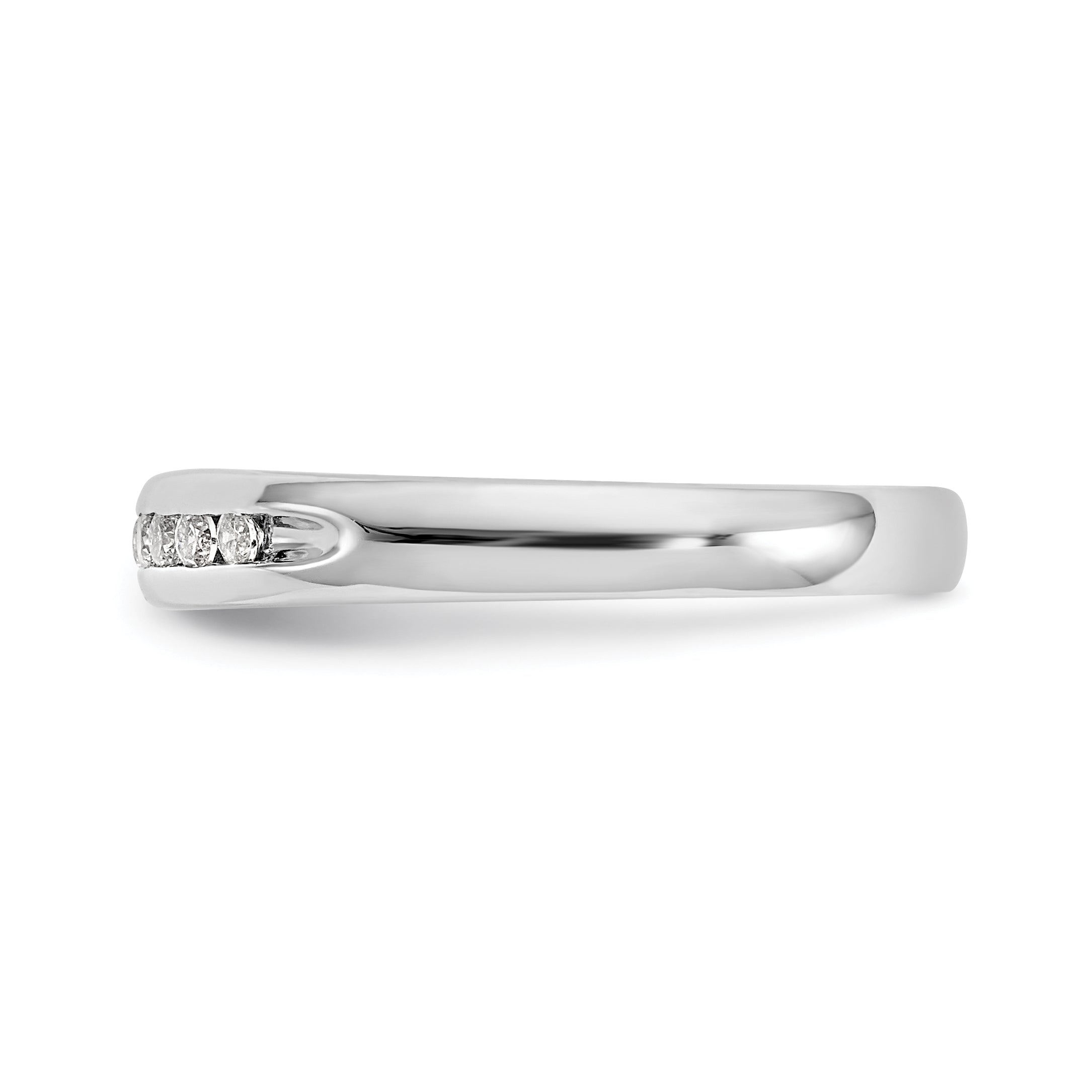 14k White Gold 1/5 carat Lab Grown Diamond VS/SI+ G+ Eleven Stone Complete Channel Set Band