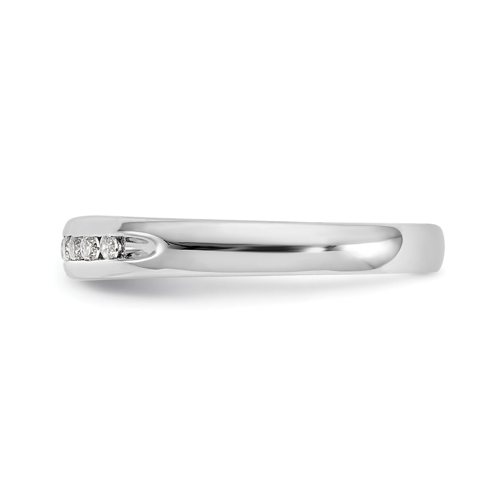 14k White Gold 1/5 carat Lab Grown Diamond VS/SI+ G+ Eleven Stone Complete Channel Set Band