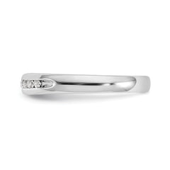 14k White Gold 1/5 carat Lab Grown Diamond VS/SI+ G+ Eleven Stone Complete Channel Set Band
