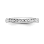 14k White Gold 1/5 carat Lab Grown Diamond VS/SI+ G+ Eleven Stone Complete Channel Set Band