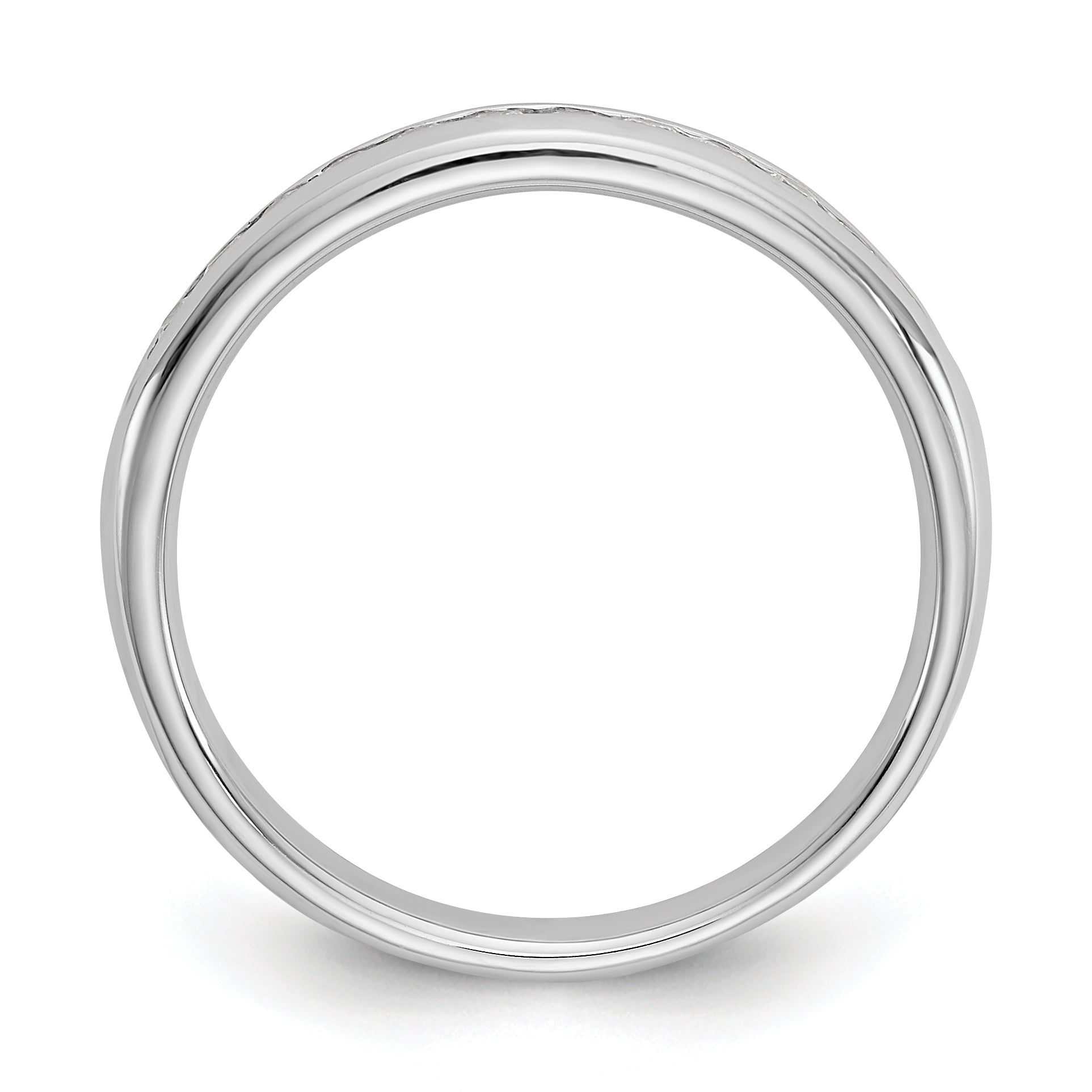 14k White Gold 1/4 carat Lab Grown Diamond VS/SI+ G+ Eleven Stone Complete Channel Set Band