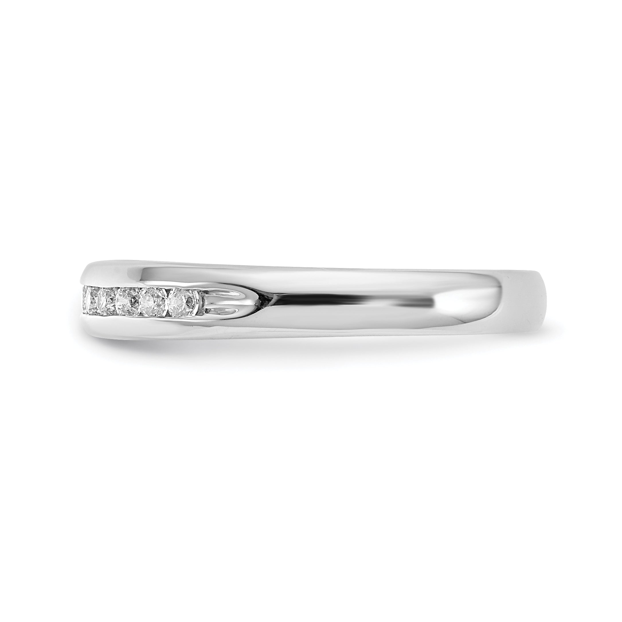 14k White Gold 1/4 carat Lab Grown Diamond VS/SI+ G+ Eleven Stone Complete Channel Set Band