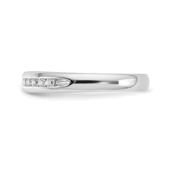 14k White Gold 1/4 carat Lab Grown Diamond VS/SI+ G+ Eleven Stone Complete Channel Set Band