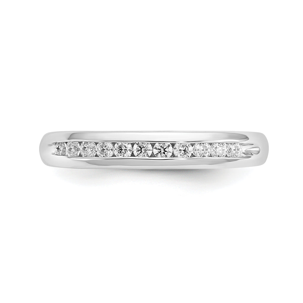 14k White Gold 1/4 carat Lab Grown Diamond VS/SI+ G+ Eleven Stone Complete Channel Set Band