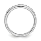 14k White Gold 3/8 carat Lab Grown Diamond VS/SI+ G+ Eleven Stone Complete Channel Set Band