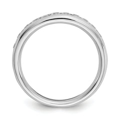 14k White Gold 3/8 carat Lab Grown Diamond VS/SI+ G+ Eleven Stone Complete Channel Set Band