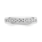 14k White Gold 1/2 carat Lab Grown Diamond VS/SI+ G+ Eleven Stone Complete Channel Set Band