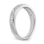 14k White Gold 1/2 carat Lab Grown Diamond VS/SI+ G+ Eleven Stone Complete Channel Set Band