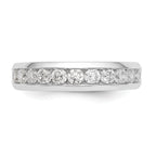 14k White Gold 3/4 carat Lab Grown Diamond VS/SI+ G+ Eleven Stone Complete Channel Set Band
