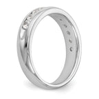 14k White Gold 3/4 carat Lab Grown Diamond VS/SI+ G+ Eleven Stone Complete Channel Set Band