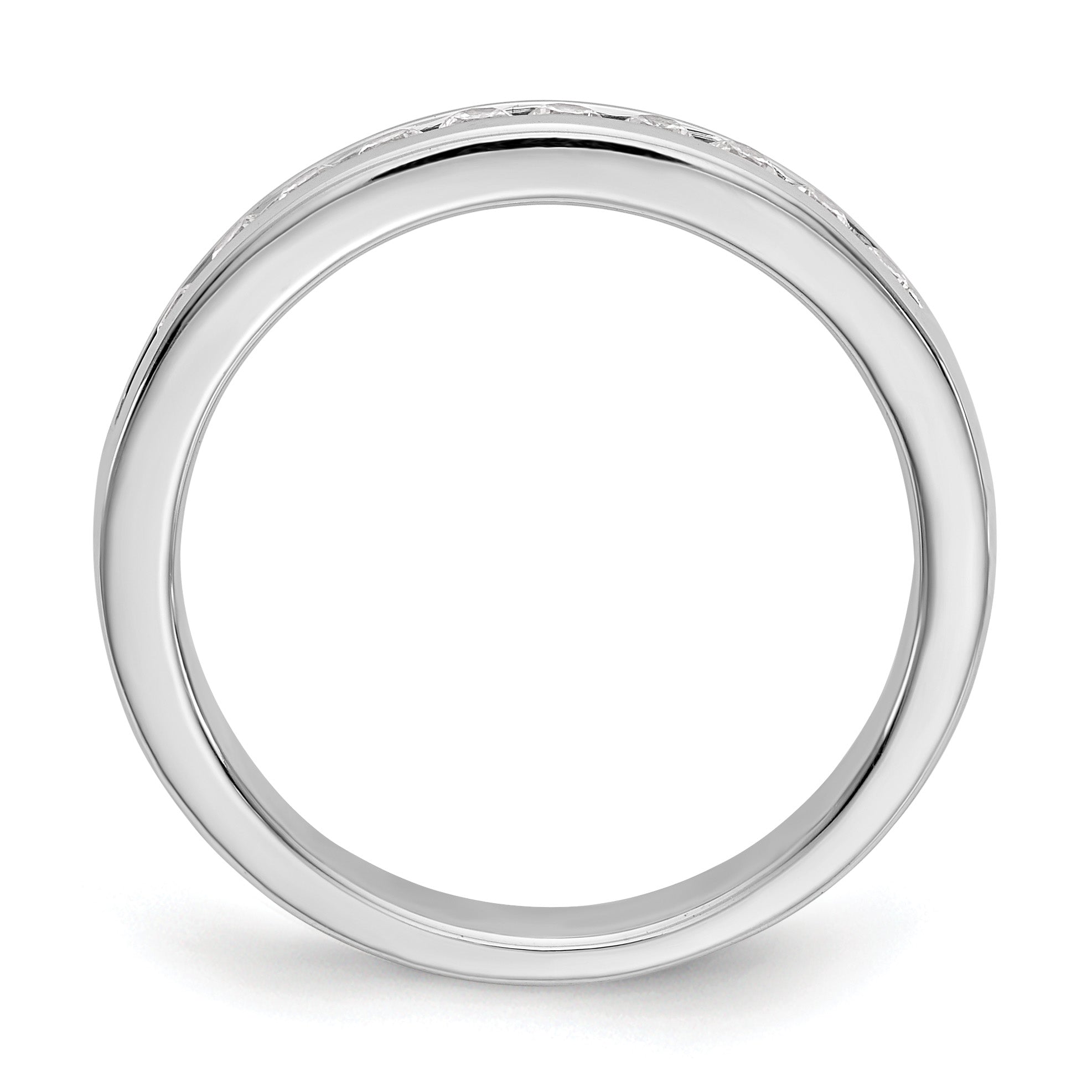 Platinum 11-Stone 1 carat Round Diamond Complete Channel Band