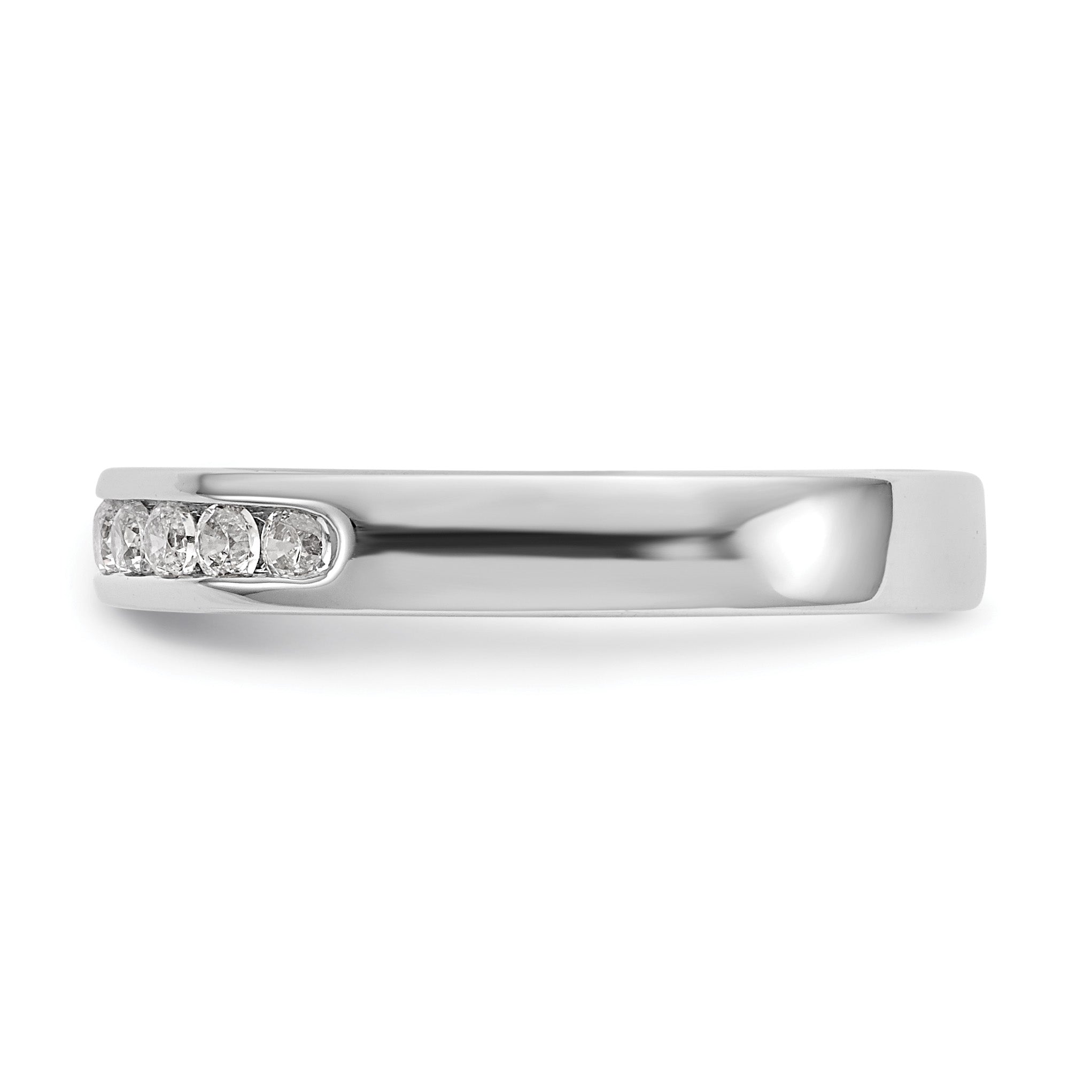 Platinum 11-Stone 1 carat Round Diamond Complete Channel Band