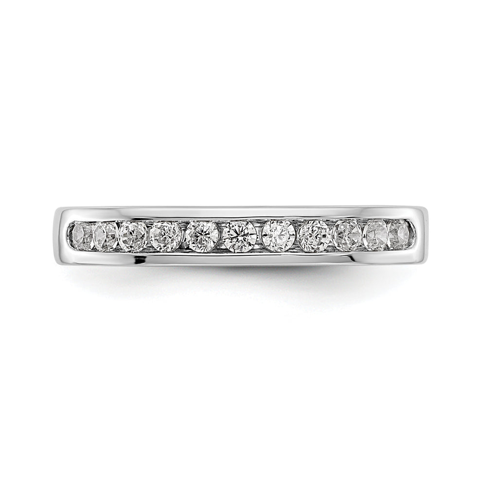 Platinum 11-Stone 1 carat Round Diamond Complete Channel Band