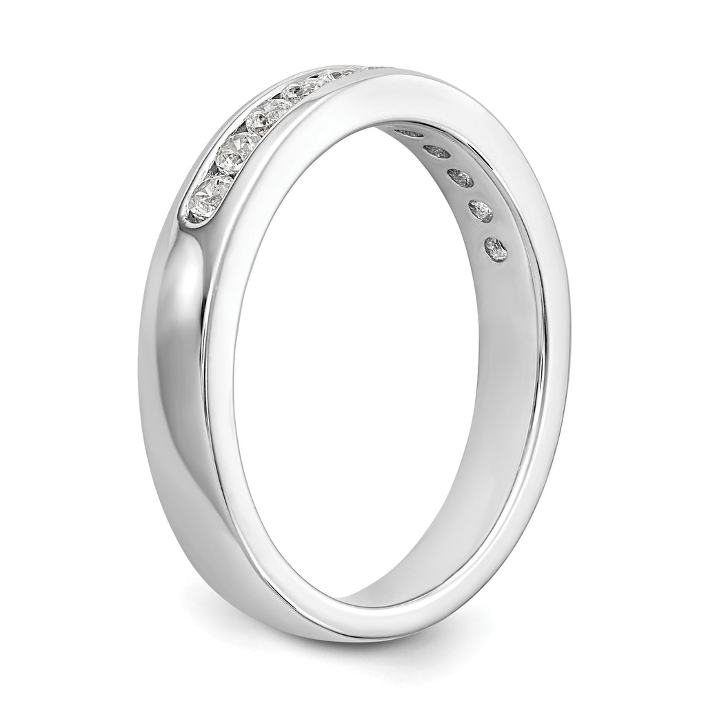 Platinum 11-Stone 1 carat Round Diamond Complete Channel Band