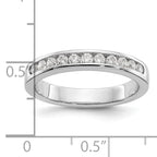 Platinum 11-Stone 1 carat Round Diamond Complete Channel Band