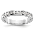 Platinum 11-Stone 1 carat Round Diamond Complete Channel Band