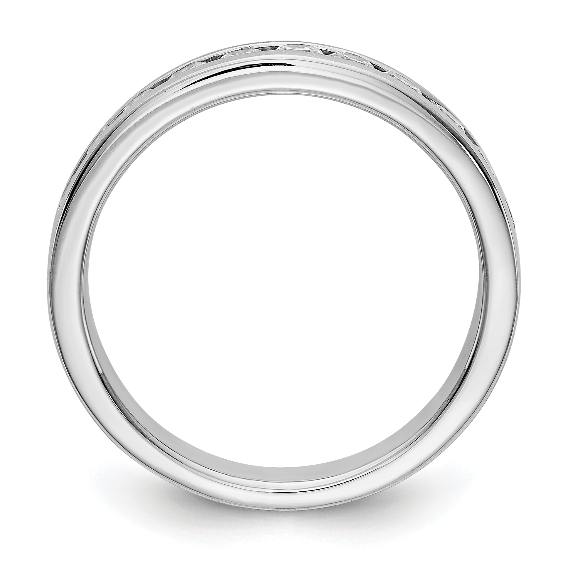 Platinum 11-Stone (Holds 11-2.3mm Round) Channel Band Mounting (No Stone Included)