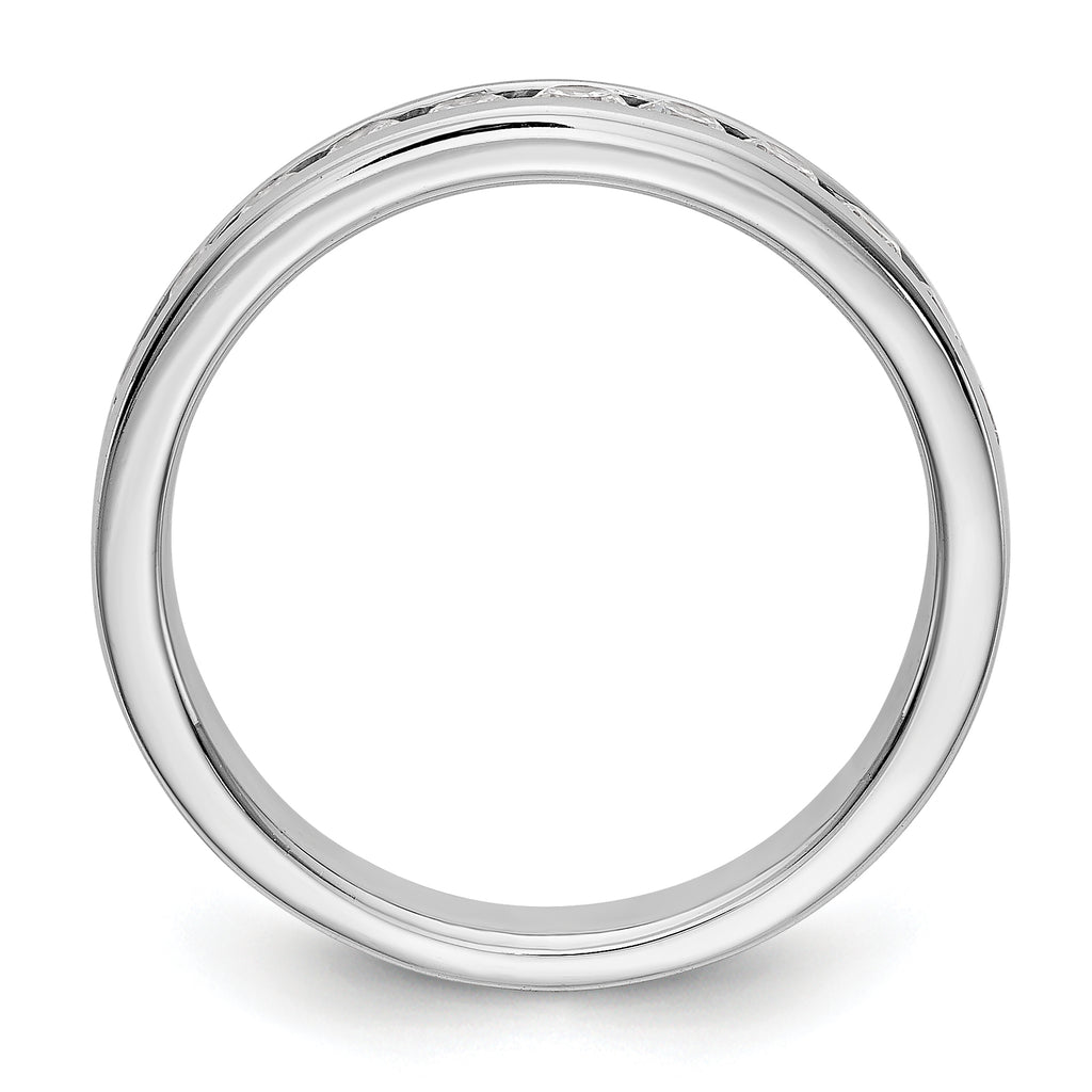 Platinum 11-Stone (Holds 11-2.3mm Round) Channel Band Mounting (No Stone Included)