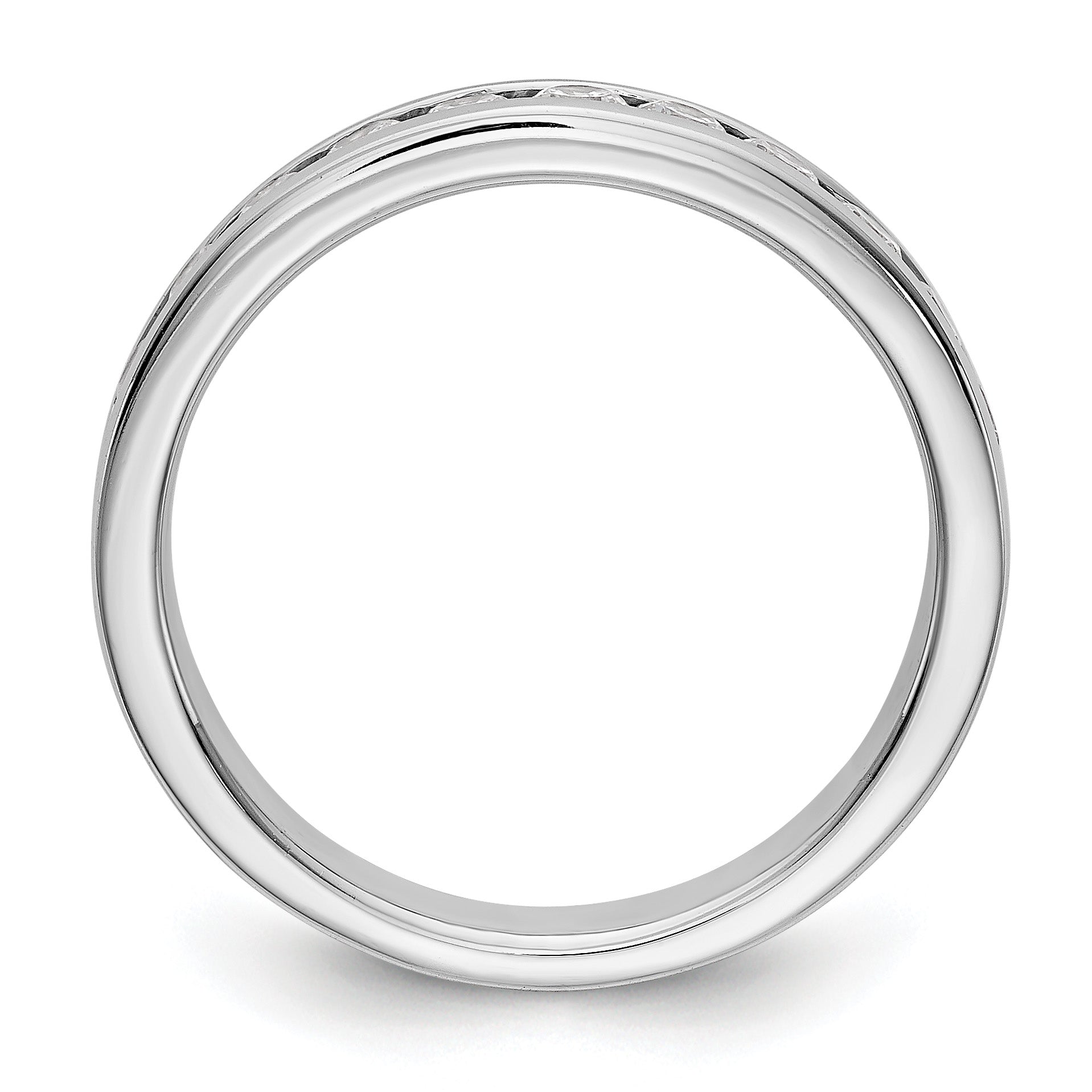 Platinum 11-Stone 1/2 carat Round Diamond Complete Channel Band Secondary image