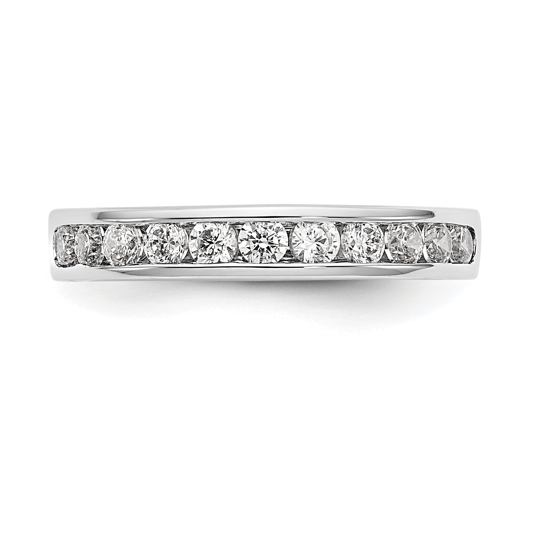 Platinum 11-Stone (Holds 11-2.3mm Round) Channel Band Mounting (No Stone Included)