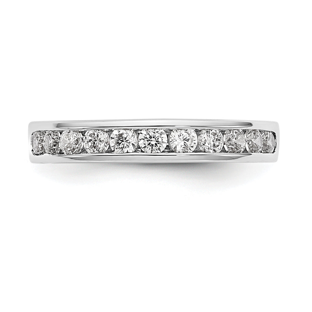 Platinum 11-Stone 1/2 carat Round Diamond Complete Channel Band